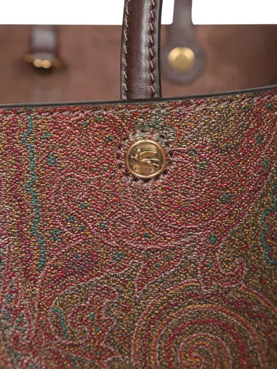 Etro Womens Arnica Cotton-blend Shoulder Bag Brown