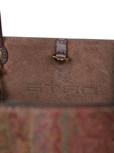 Etro Womens Arnica Cotton-blend Shoulder Bag Brown