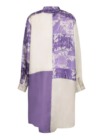 Pierre-louis Mascia Blue Purple Silk Duster