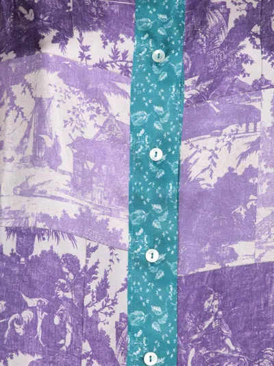 Pierre-louis Mascia Blue Purple Silk Duster