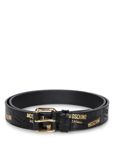 Moschino Belts In Black