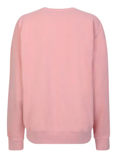 Sporty And Rich Serif Embroidered Crewneck Sweatshirt Rose Pink In Pink