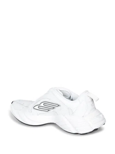 Balenciaga Men White Cowskin And Polyester Monday Shoe Sneakers