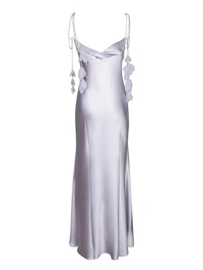 Self-portrait Flower Maxi Dress In Purple