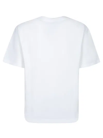 Casablanca Crew Neck Graphic Print Short Sleeves Top In White