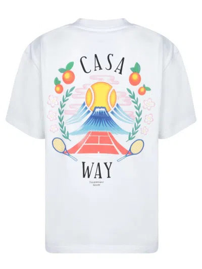 Casablanca Vibrant La Days Print T-shirt By  In Blue
