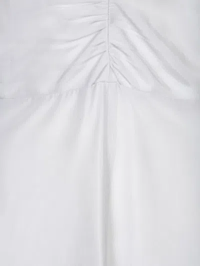 Forte Forte Habotai Mother Of Pearl Silk Dress In White