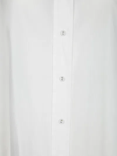 Forte Forte Botanical Flower Embroidery Popline Over Shirt In White