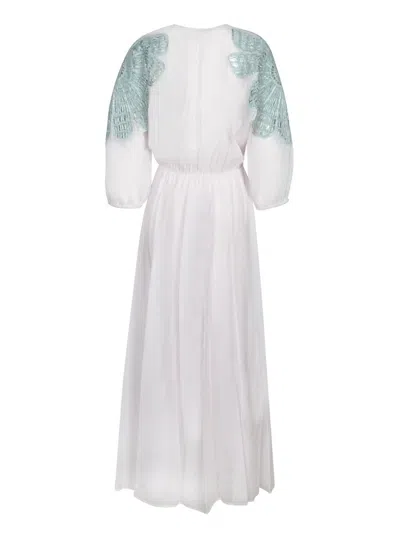 Forte Forte Embroidered Voile White Midi Dress In White