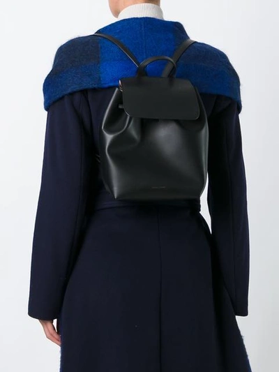 Shop Mansur Gavriel Mini Drawstring Backpack In Black