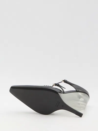 Gucci Mules With Transparent Wedge Heel