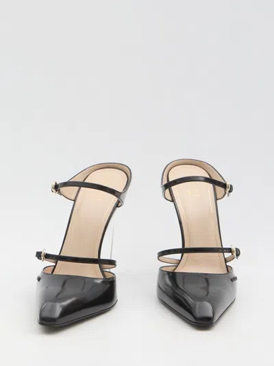 Gucci Mules With Transparent Wedge Heel