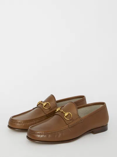 Gucci Horsebit Loafers Gold-tone Hardware In Brown