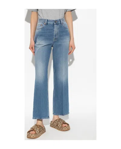 Gucci Jeans With Slightly Flared Legs In Blue