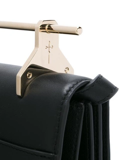 Shop M2malletier Metallic Handle Shoulder Bag In Black