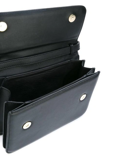 Shop M2malletier Metallic Handle Shoulder Bag In Black