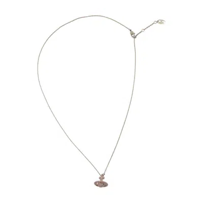 Vivienne Westwood Petite Pendant Necklace With Adjustable Chain In White