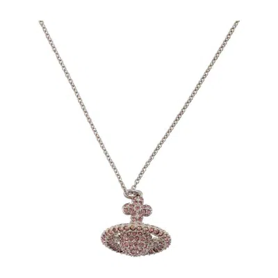 Vivienne Westwood Petite Pendant Necklace With Adjustable Chain In White