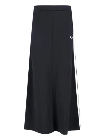 Balenciaga Maxi Logo Skirt In Black