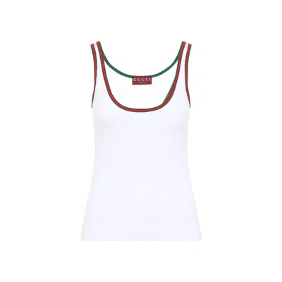 Gucci Classic Sleeveless Tank Top With Contrasting Trim
