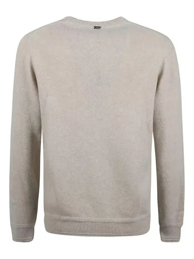 Herno Round Neck Sweater In Neutral