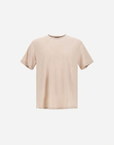 Herno Resort T-shirt In Soft Wool Jersey In Neutral