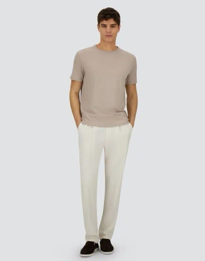 Herno Resort T-shirt In Soft Wool Jersey In Neutral