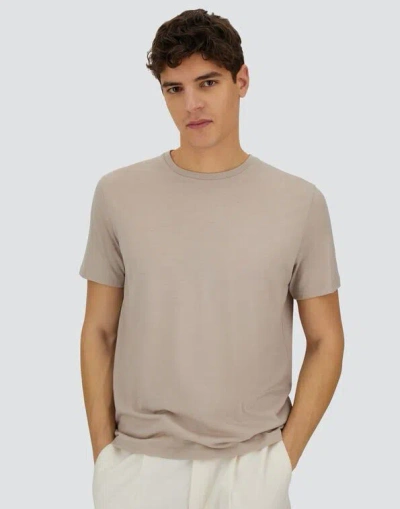 Herno Resort T-shirt In Soft Wool Jersey In Neutral