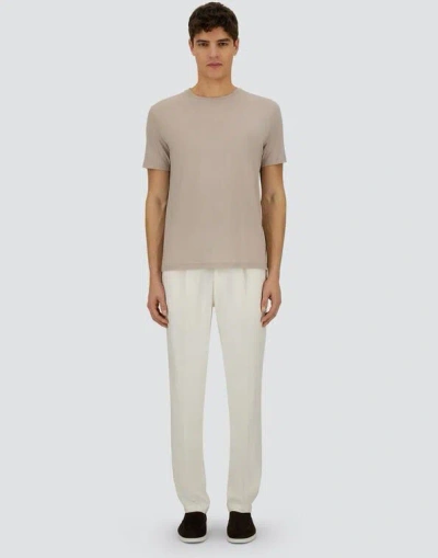 Herno Resort T-shirt In Soft Wool Jersey In Neutral