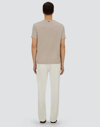 Herno Resort T-shirt In Soft Wool Jersey In Neutral