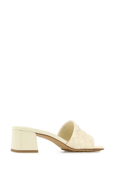 Bottega Veneta Sabot Parco In Pelle Avorio  Donna In Neutral