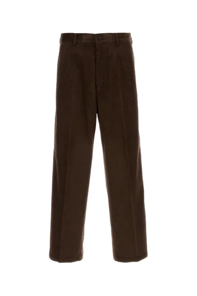 Prada Brown Corduroy Chino Pant In Brown