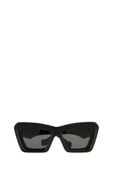 Loewe Occhiale Da Sole In Acetato Nero  Donna