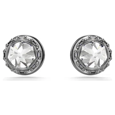 Swarovski Sublima Ruthenium Plated Spike Stud Earrings In Metallic