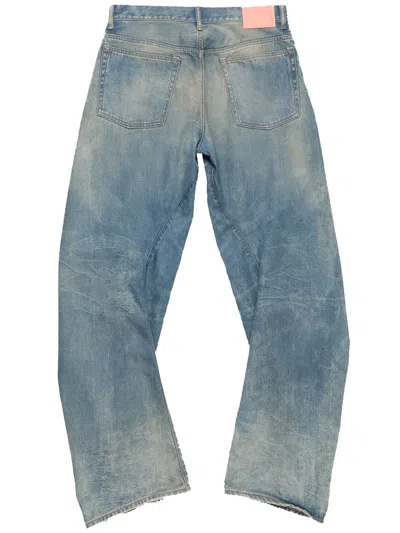 Acne Studios Denim Trousers With Belt Loops In Blue