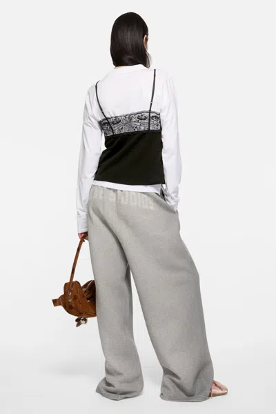 Acne Studios Lace Strap Blouse Woman Black In Black