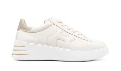 Hogan Sneaker Rebel In Leather In Neutral