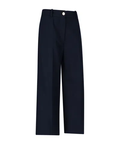 Patou High Waist Wide-leg Trousers In Blue