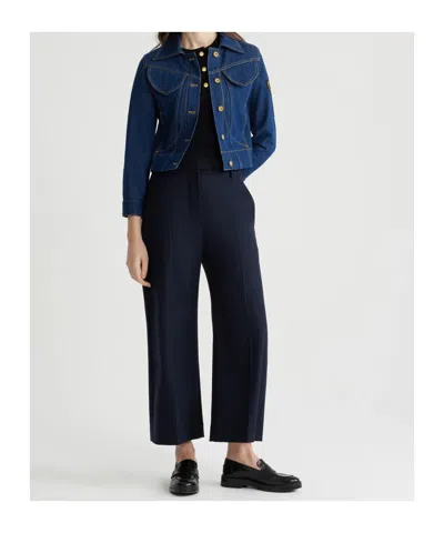 Patou High Waist Wide-leg Trousers In Blue