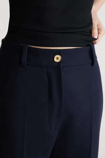 Patou High Waist Wide-leg Trousers In Blue