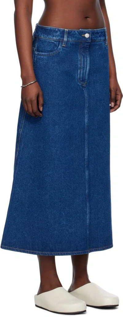 Studio Nicholson Baringo Denim Skirt In Blue