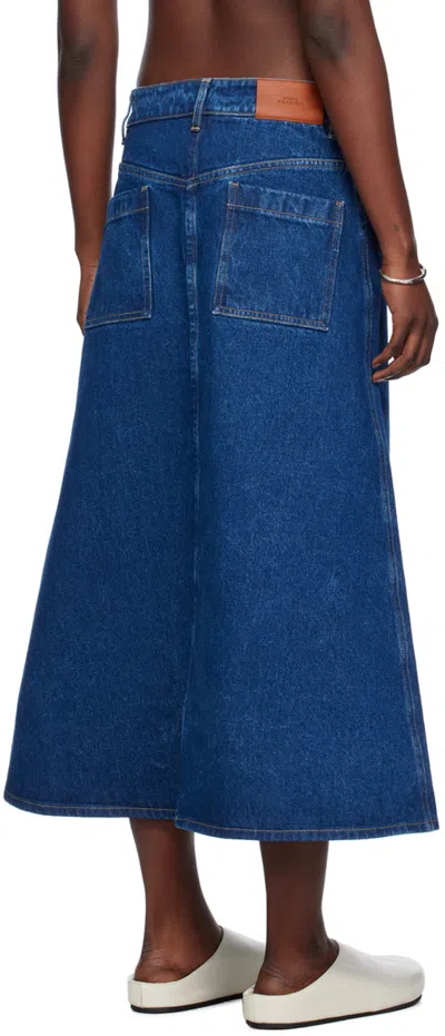 Studio Nicholson Baringo Denim Skirt In Blue
