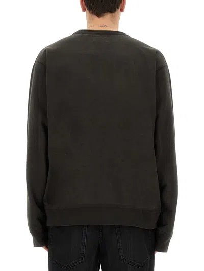 Isabel Marant Mikoy Flocked Logo Sweatshirt In Gray