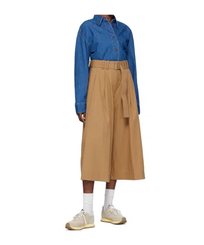 Studio Nicholson Drawstring Casual Pants In Brown