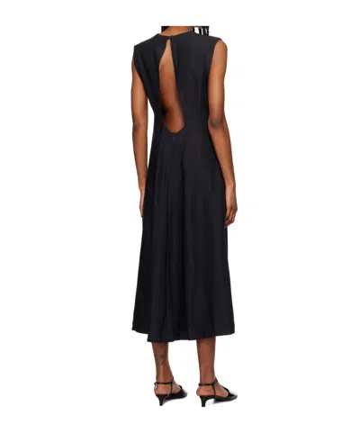 Studio Nicholson Navy Sevan Maxi Dress In Black