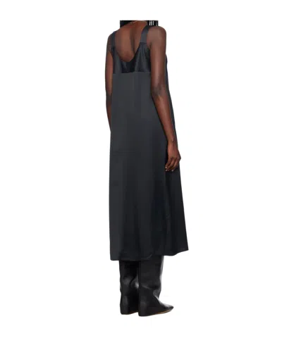 Studio Nicholson Navy Wylie Maxi Dress In Black
