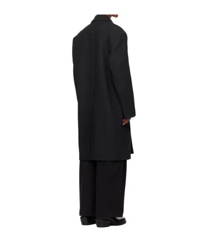 Studio Nicholson Gray Brooke Coat In Black