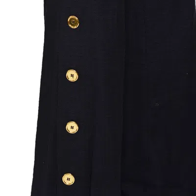 Patou Button-detailed Tweed Flared Trousers In Black