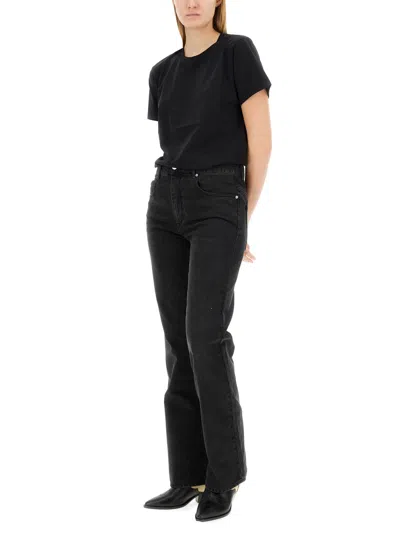 Isabel Marant Ribbed Cotton T-shirt In Black