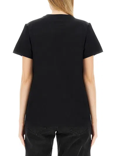 Isabel Marant Ribbed Cotton T-shirt In Black
